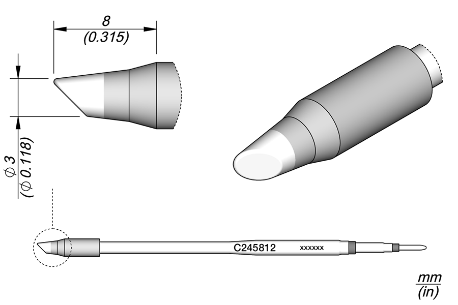 C245812 - Bevel Cartridge Ø 3 L